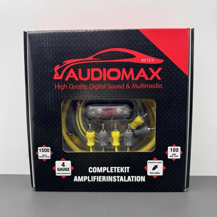 AUDİOMAX 4GA KALIN KABLO SETİ 100AMP SİGORTA