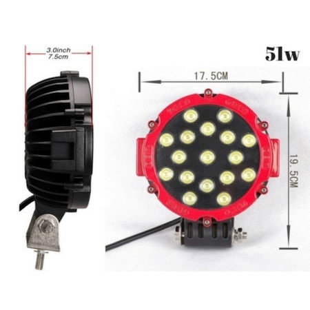 51W LED DELİCİ PROJEKTÖR KIRMIZI