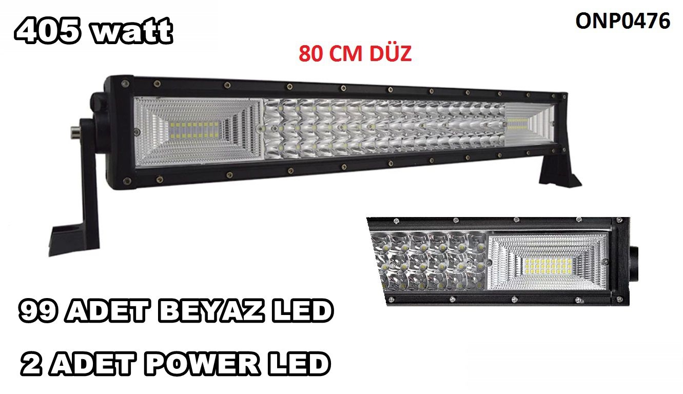 80 CM DÜZ 405 WATT BEYAZ LED BAR