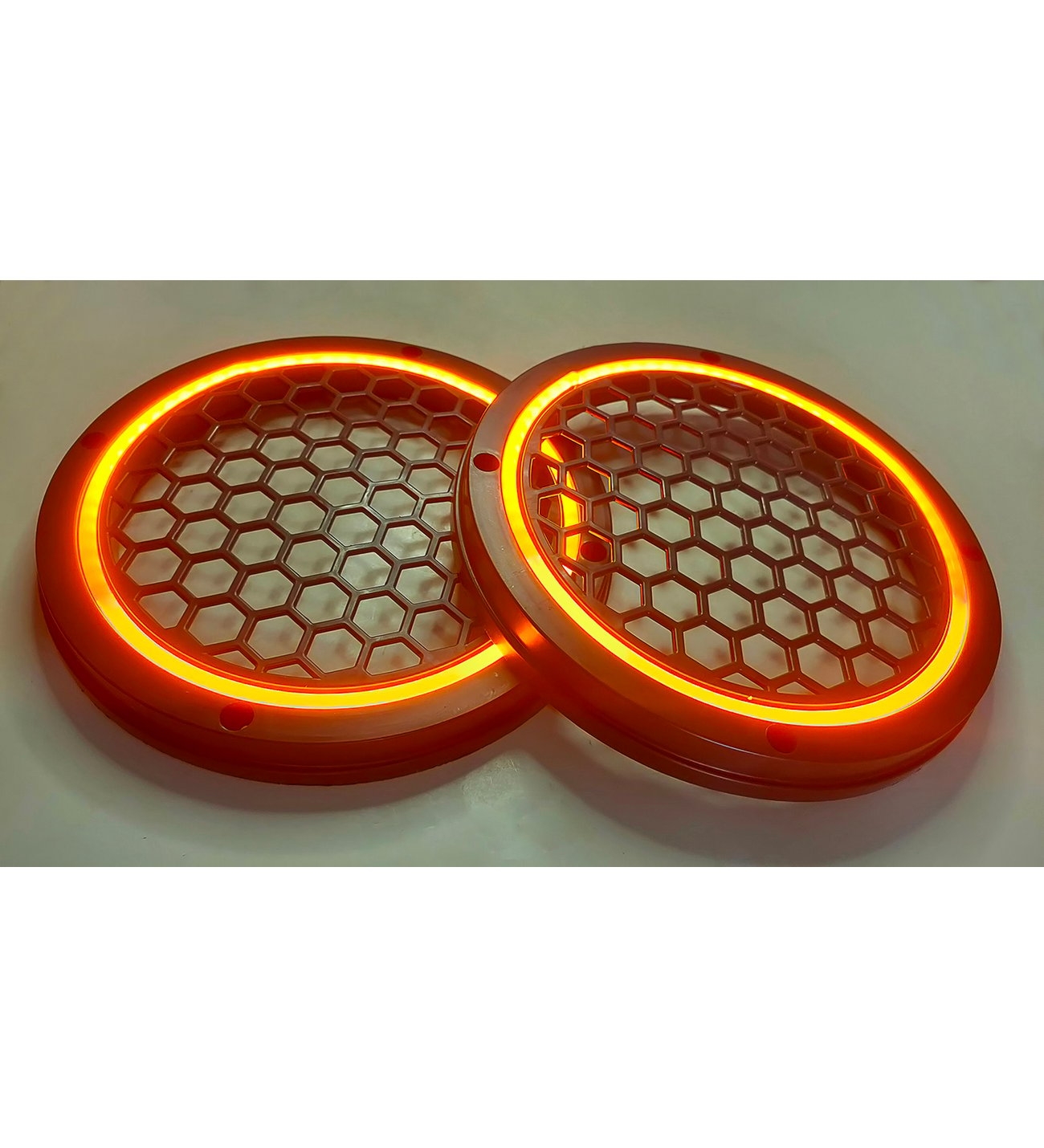 20 CM IŞIKLI MİDRANGE HOPARLÖR KAPAĞI AMBER