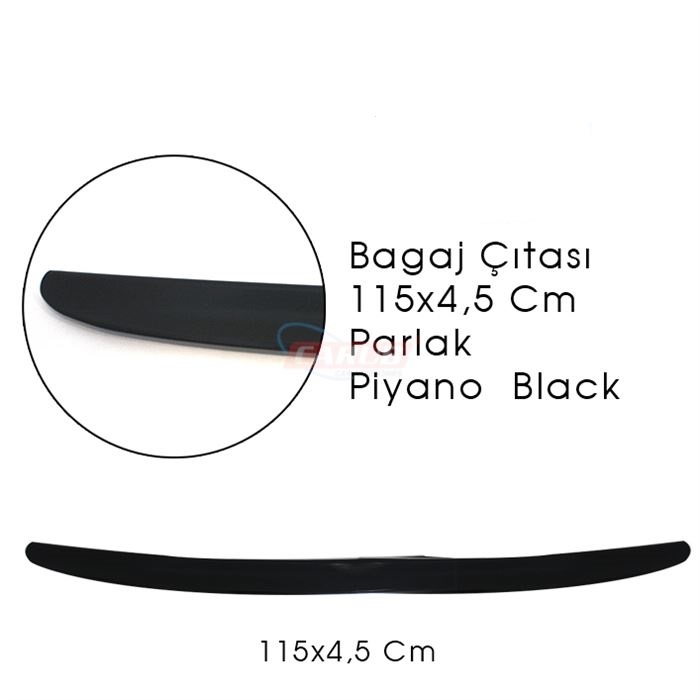 PARLAK SİYAH BAGAJ ÇITASI 115-120-124CM