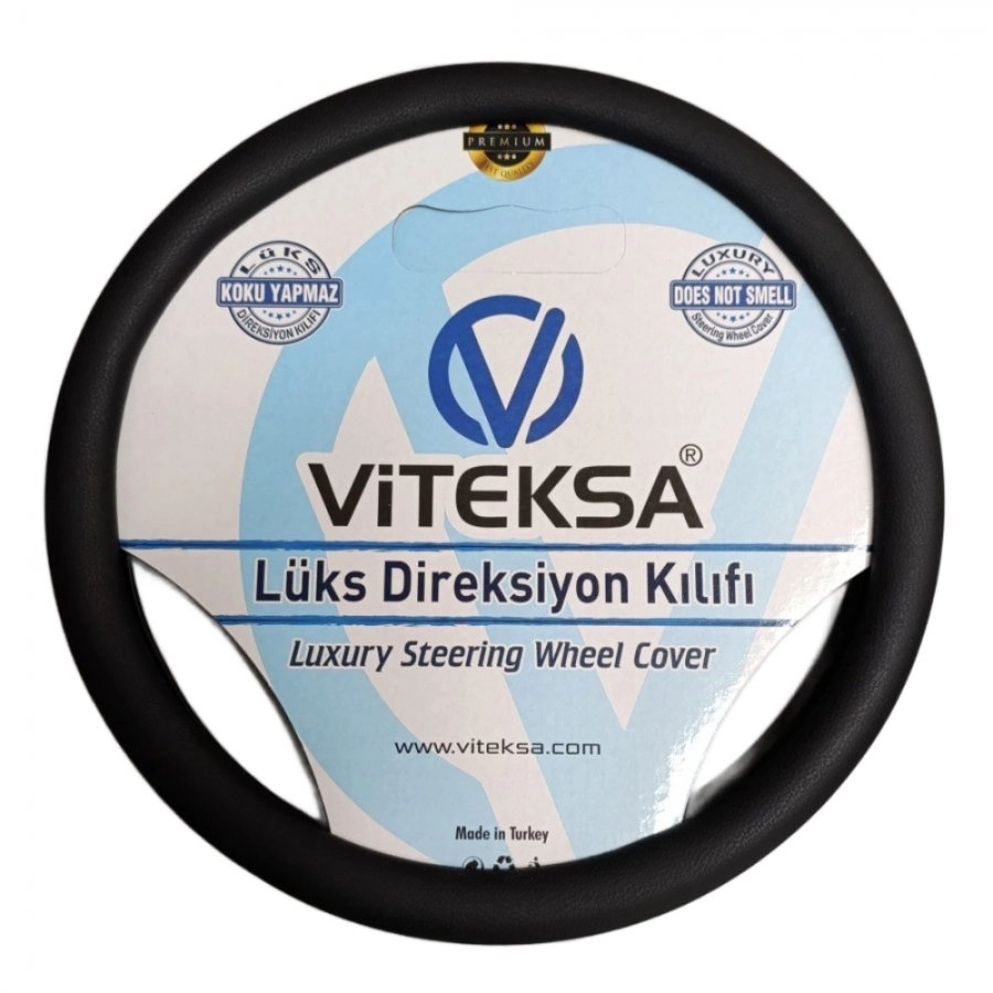 Direksiyon Kılıfı Silikon Siyah 37-51 Cm Spor Görünümlü Geçmeli