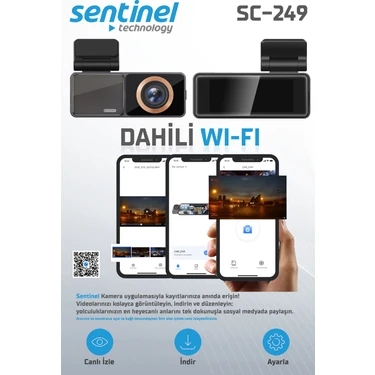 Sentinel SC-249 Kayıt Cihazı 2k 3.2’’ Dokunmatik Ekran