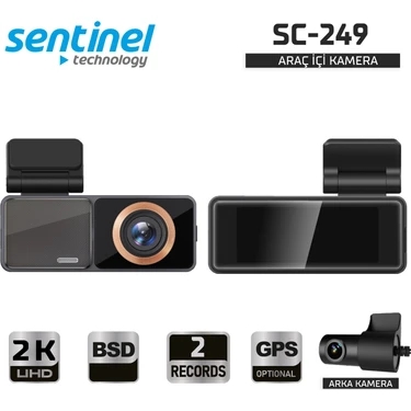 Sentinel SC-249 Kayıt Cihazı 2k 3.2’’ Dokunmatik Ekran