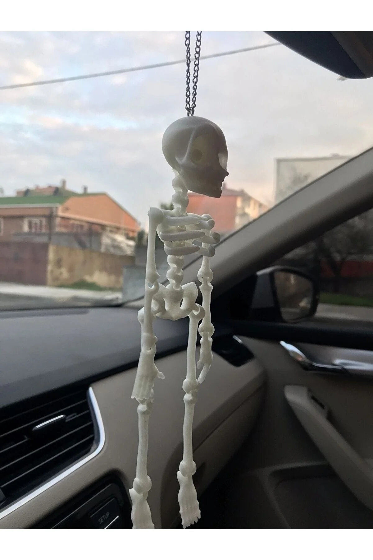 İSKELET AYNA SÜSÜ BEYAZ