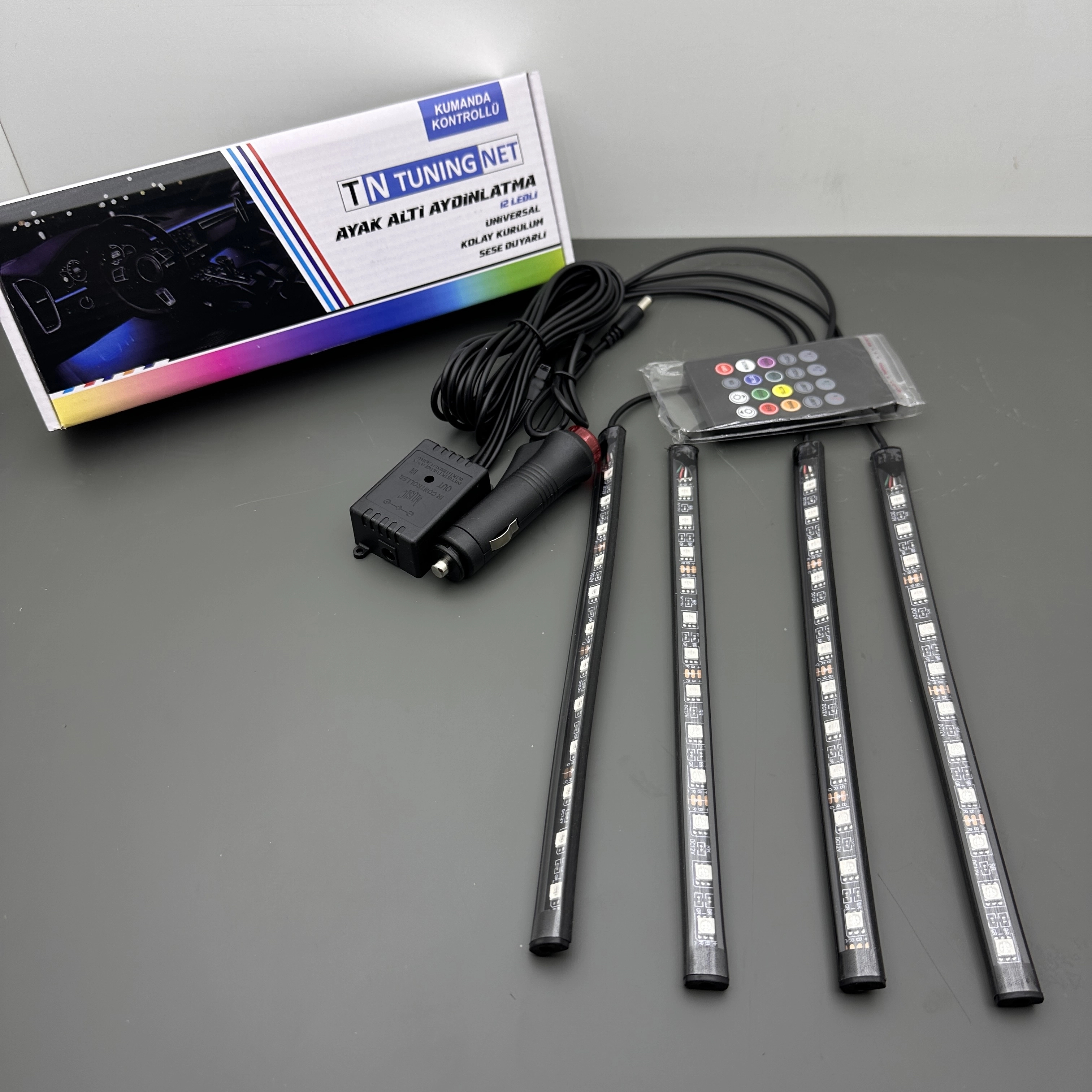 ARAÇ İÇİ AYAK ALTI AYDINLATMA KUMANDALI RGB