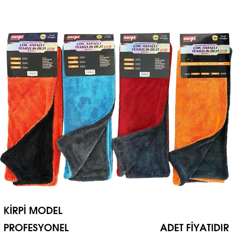 CARPİ Kirpi Model Twisted Çift Yönlü Bez Profesyonel 50X70