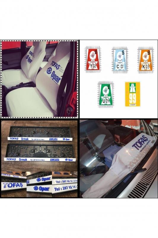 OPAR SERVİS KILIFI & GÜMRÜK PULU & TORPİDO HAVLUSU & PLAKALIK SET