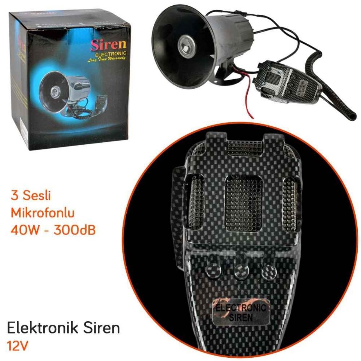 MİKROFONLU SİREN 7 SESLİ