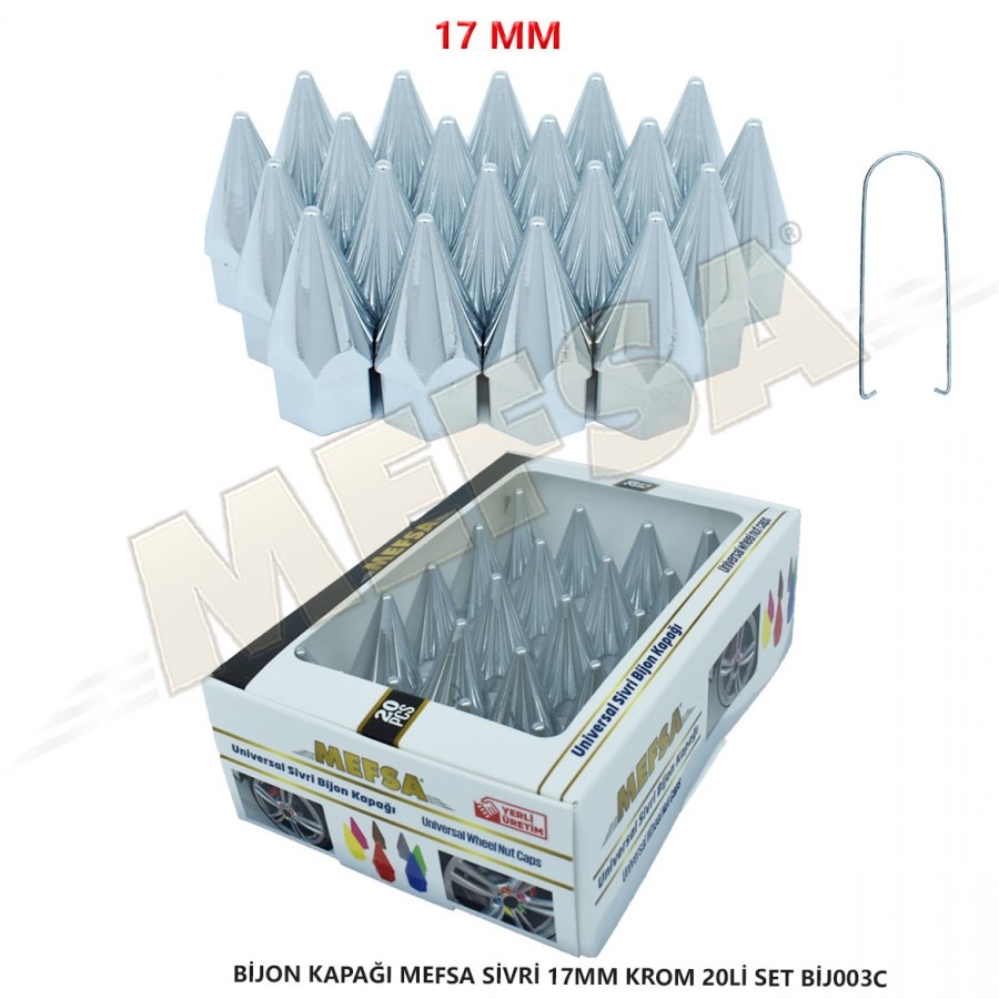 KROM SİVRİ BİJON 17MM 20 ADET