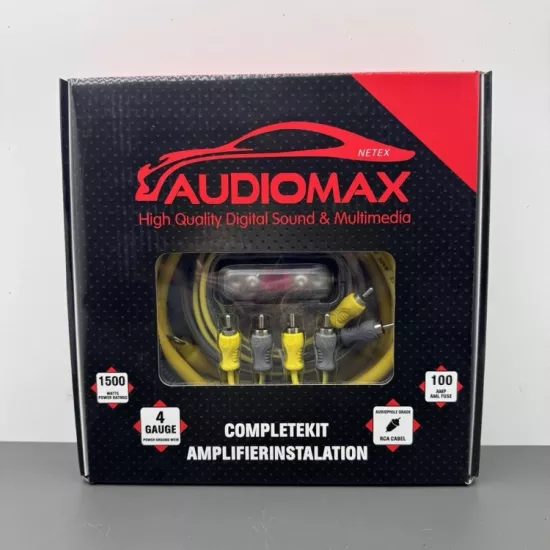 AUDİOMAX 4GA KALIN KABLO SETİ 100AMP SİGORTA