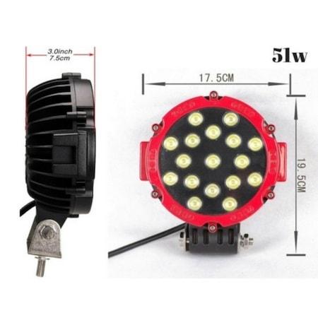51W LED DELİCİ PROJEKTÖR KIRMIZI - LED PROJEKTÖRLER 4X4 AYDINLATMA