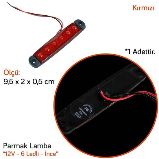 6 LEDLİ DORSE LAMBA KIRMIZI