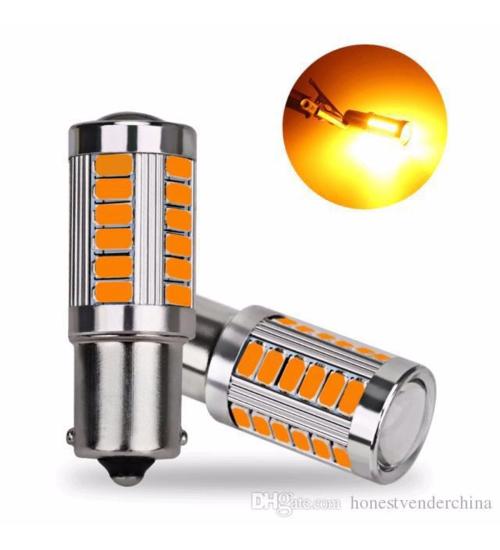 LED SİNYAL AMPULÜ TURUNCU 33 LED MERCEKLİ