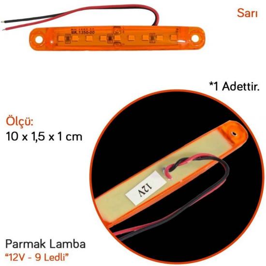 9 LEDLİ DORSE LAMBA TURUNCU