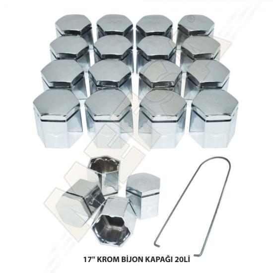 KROM BİJON KAPAĞI 17MM 20 ADET