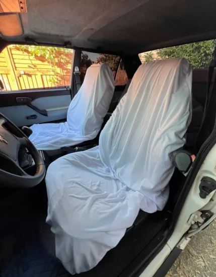 BEYAZ KEFEN KOLTUK KILIFI ÖN ARKA TAKIM SALAŞ MODEL
