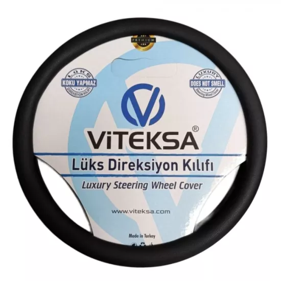 Direksiyon Kılıfı Silikon Siyah 37-51 Cm Spor Görünümlü Geçmeli