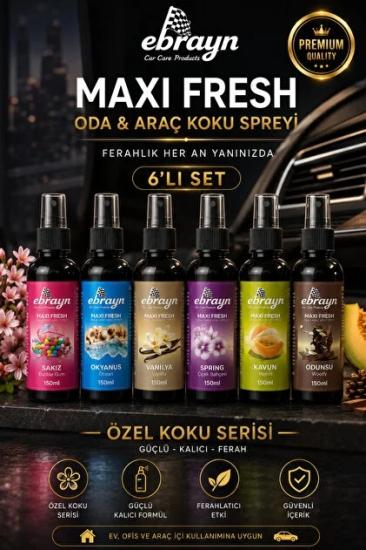 Ebrayn Oto Araç İçi Sprey Oto Kokusu Premium Koku Seti 150 ML