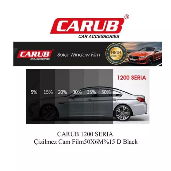 CARUB 1200 SERIA Çizilmez Cam Filmi 50X6M %20Black BR1236332