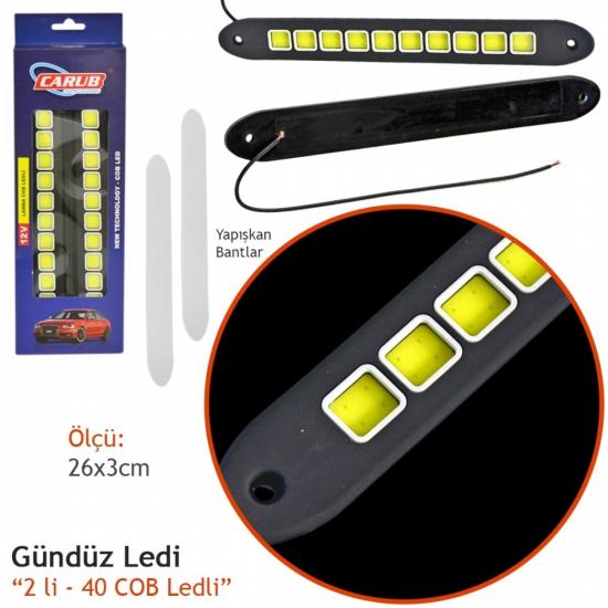 GÜNDÜZ LED KARE ELASTİK 40 COB LED
