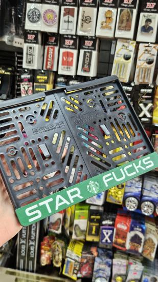 STARFUCKS MOTORSİKLET PLAKALIK 1 ADET
