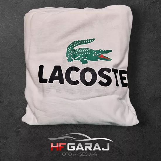 LACOSTE YAZILI SERVİS KILIFI ÖN ARKA TAKIM LİKRALI ESNEK