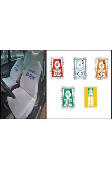 OPAR BEYAZ SERVİS KILIFI & ÖN CAM GÜMRÜK PULU - KOLTUK KILIFLARI CAM STİCKER PULLAR