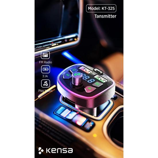 Kensa Araç Bluetooth Fm Transmitter Mp3 ve Şarj