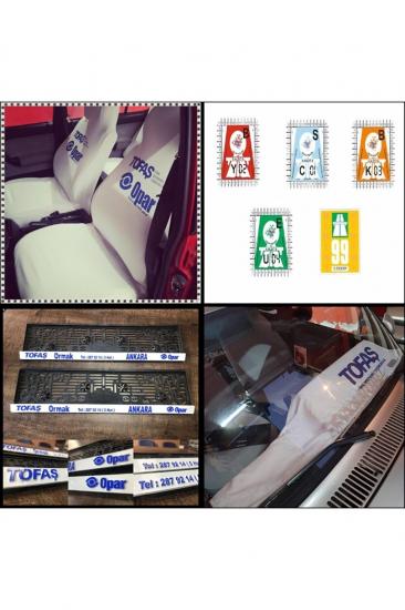 OPAR SERVİS KILIFI & GÜMRÜK PULU & TORPİDO HAVLUSU & PLAKALIK SET (TOFAŞ OPAR SET)