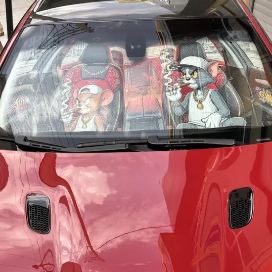 METALİZE TOM VE JERRY BASKILI GÜNEŞLİK