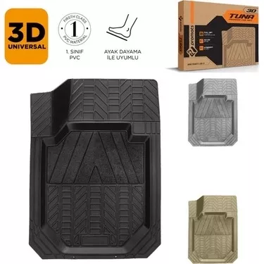 PROMATS TUNA 3D HAVUZLU KAUÇUK PASPAS SETİ
